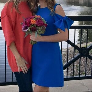 Milly Off Shoulder Sleeved Sheath Dress